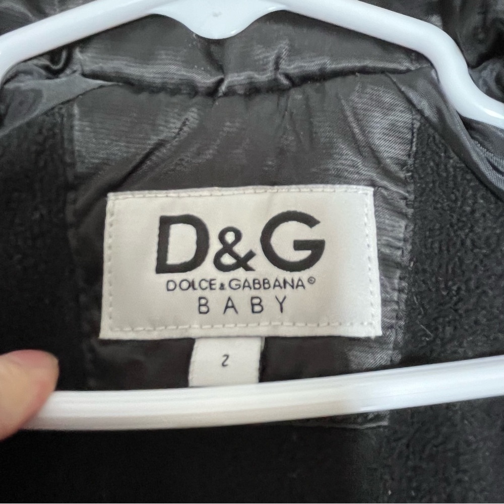 Dolce & Gabbana Baby Black Quilted Puffer Jacket Tiger Size 2 - Picture 8 of 15
